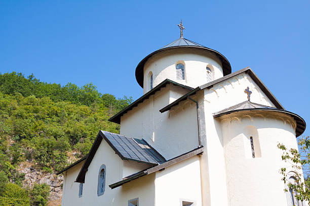 istock Monastery on banks of the River Moraca 183587872