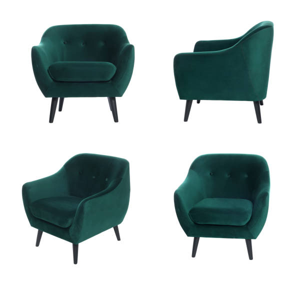 istock Collage with comfortable armchair isolated on white, different sides 1835884760