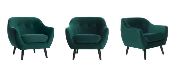 istock Comfortable armchair isolated on white, different sides 1835884761