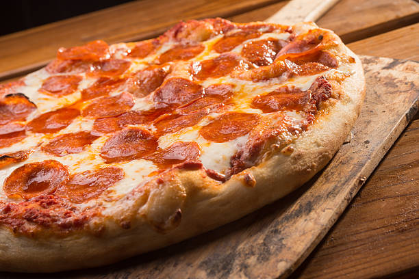 istock Out of the Oven  Pepperoni Pizza 183590522