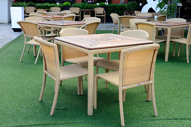 istock Rattans dinner tables green yards 183593108
