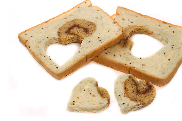 bread with black sesame ,isolate