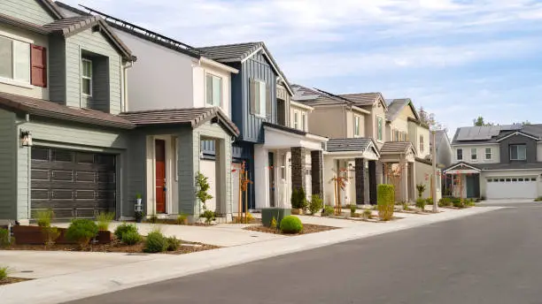 Single family suburban homes in Northern California