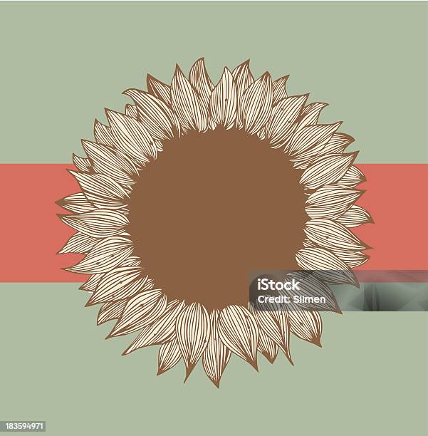 Sunflower Text Banner Design Floral Element Stock Illustration - Download Image Now - Abstract, Art, Art And Craft