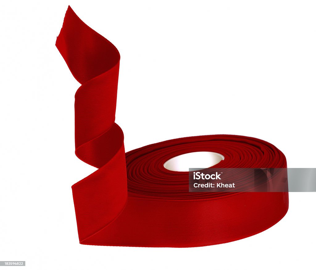 Rotolo di nastro rosso - Foto stock royalty-free di Arti e mestieri