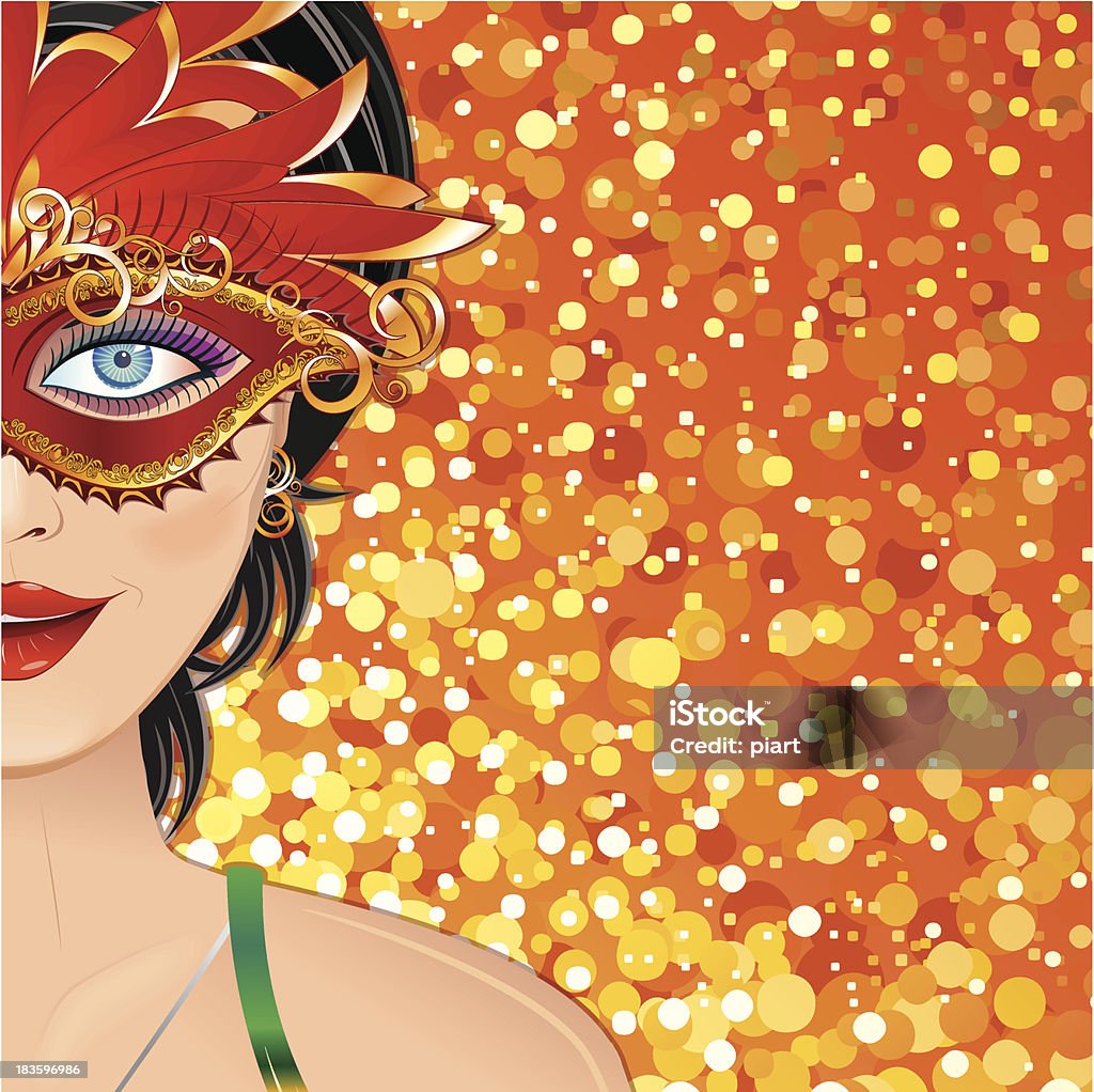 Menina fundo Carnaval - Royalty-free Abstrato arte vetorial