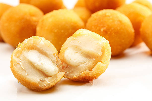 Crispy Cheese Balls Snacks Wallpaper Stock Photo 1035046903