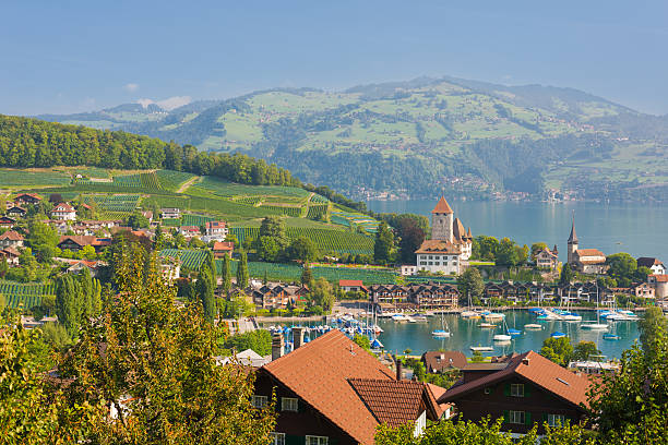 istock Spiez in a september day 183598736