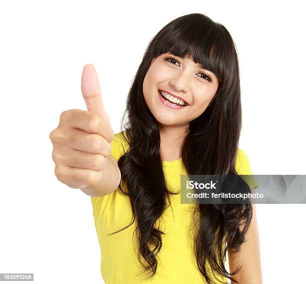 Young Asian Woman Showing Thumbs Up Stock Photo - Download Image Now - Adult, Asia, Asian and Indian Ethnicities