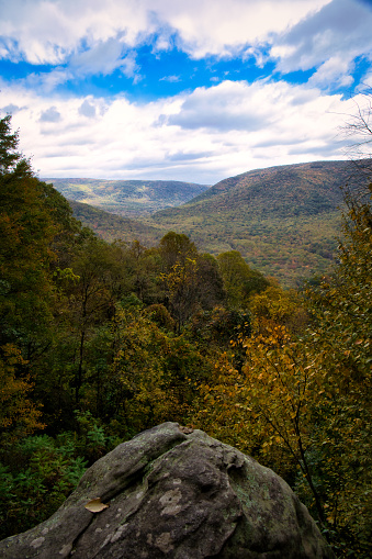Baughman's Rock, a popular overlook at Ohiopyle State Park in Pennsylvania