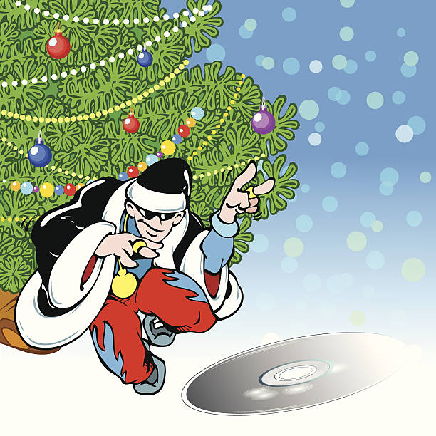 illustrations, cliparts, dessins animés et icônes de santa claus-rappeur - adolescence backgrounds child youth culture