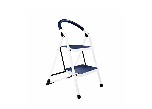 istock Aluminum step ladder isolated on white background 183604912