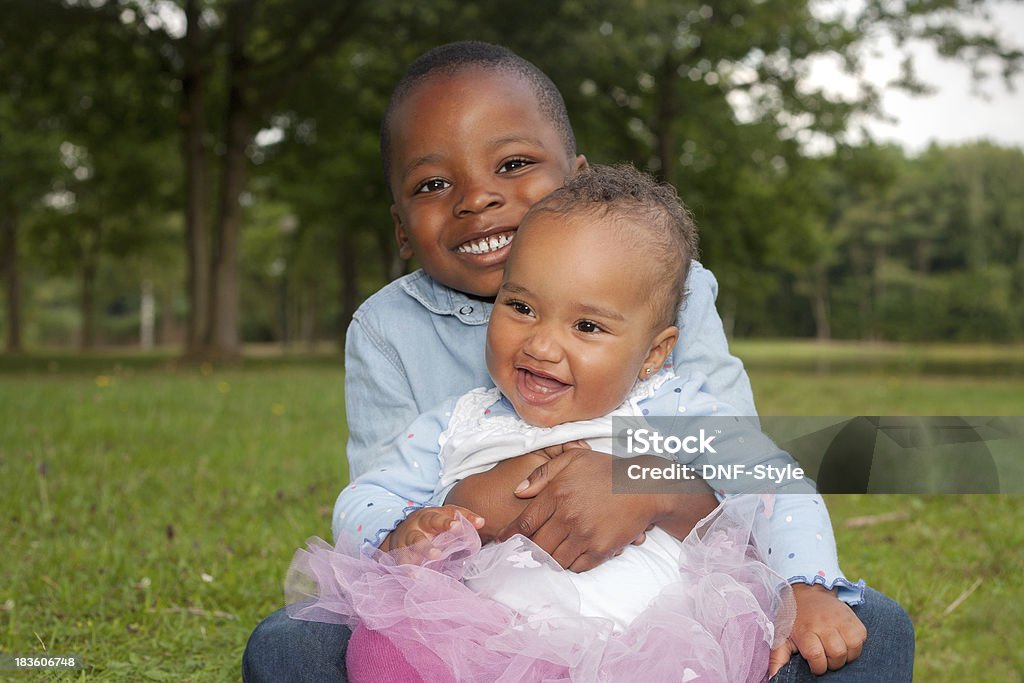 Happy african children Happy little children are having a nice day in the park Baby - Human Age Stock Photo