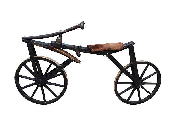 istock Vintage bicycle against white background 183610477