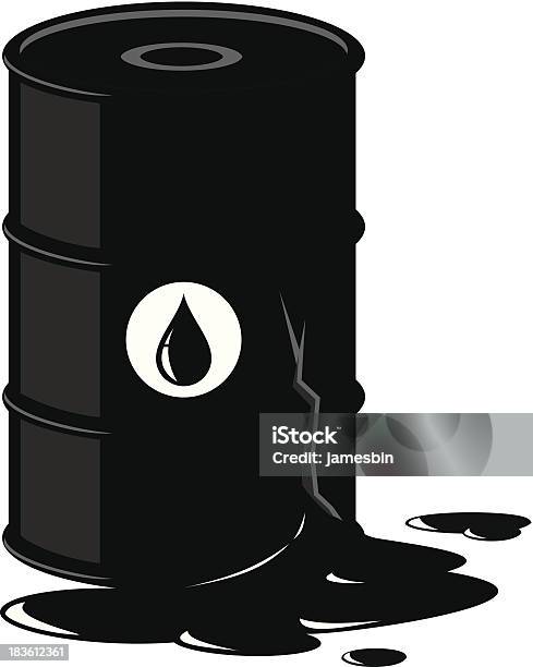 Ilustración de De Aceite y más Vectores Libres de Derechos de Barril de aceite - Barril de aceite, Escape, Agrietado