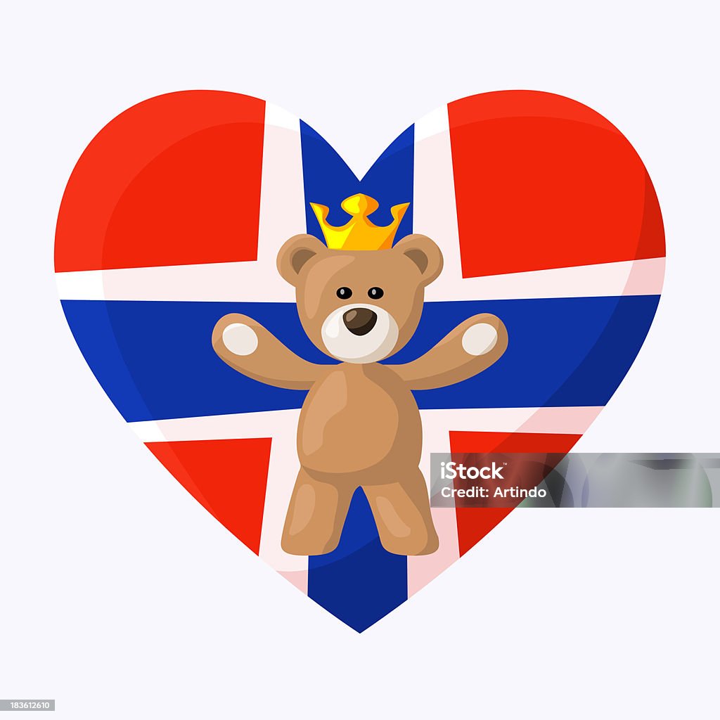 ノルウェーロイヤルテディベア - おもちゃのロイヤリティフリーベクトルアート