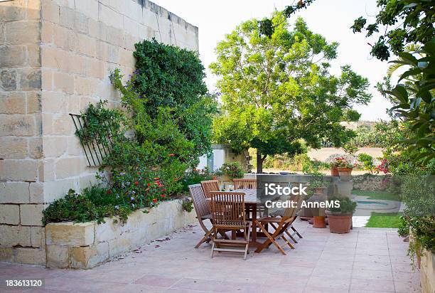 Maltese Farmhouse Garden Stock Photo - Download Image Now - House, Paved Yard, Farmhouse