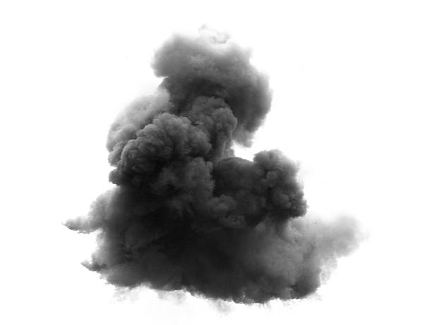black cloud with a thick blanket of smoke