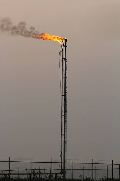 gas pozzi - gas oil wellhead gauge foto e immagini stock