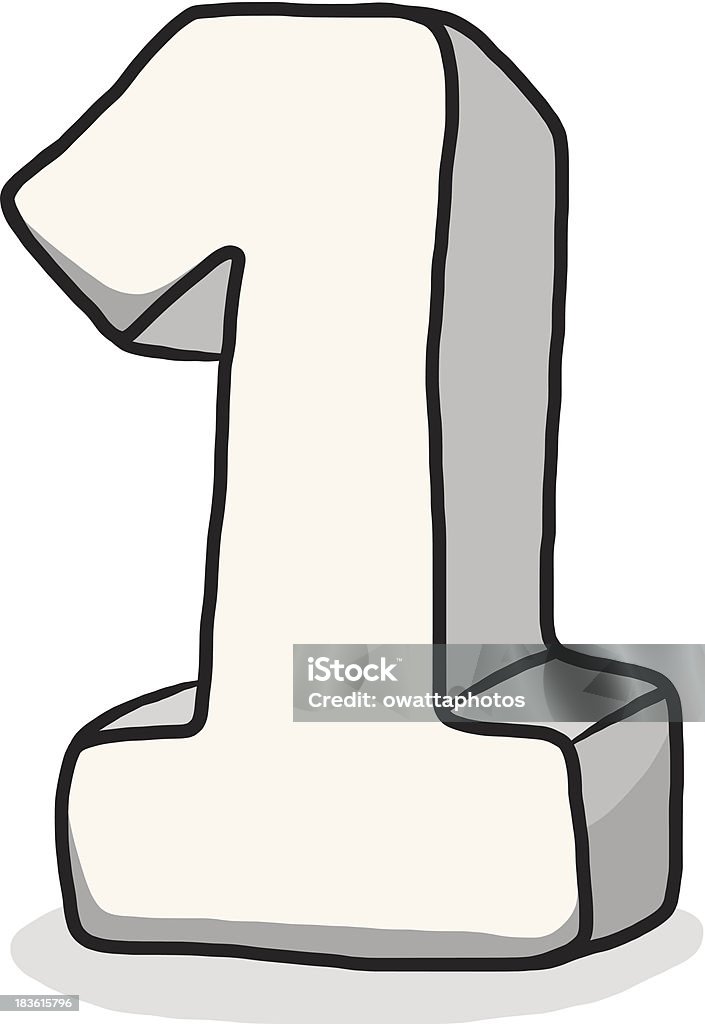 Number One 3d Stock Illustration - Download Image Now - Art, Art And