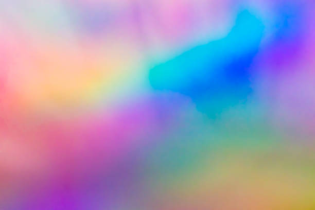 Abstract blur holographic rainbow foil iridescent background