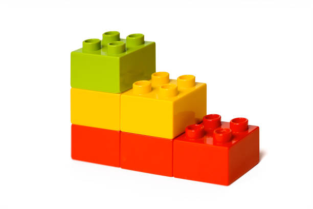 istock Toy Bricks Infographic: Block-Based Chart on white Surface. Bank, finance, investment, creative solution, money concept. 1836186063