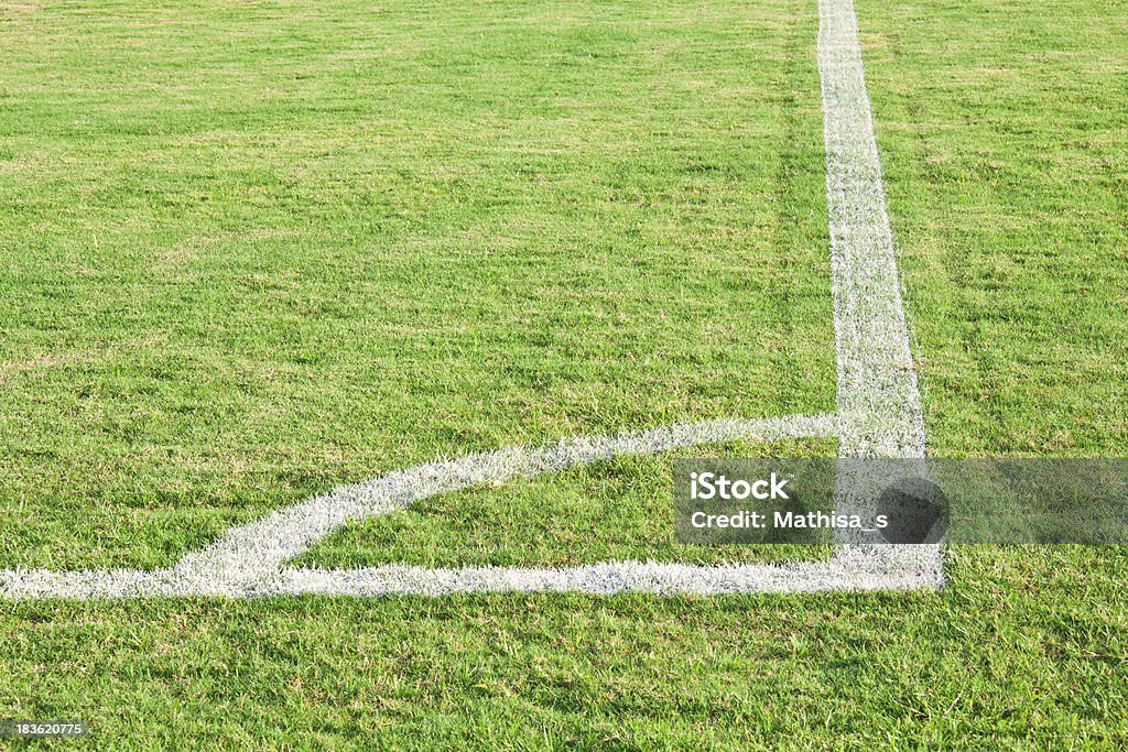 Canto verde Campo de Futebol (soccer) - Royalty-free Ajardinado Foto de stock