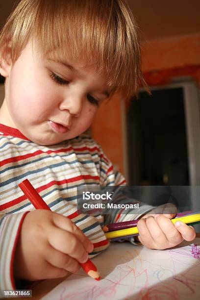 Little Painter Stock Photo - Download Image Now - Baby - Human Age, Boys, Brown Hair