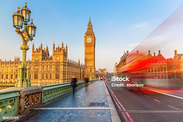 Big Ben And Red Doubledecker Bus London Stock Photo - Download Image Now - Big Ben, London - England, Bus