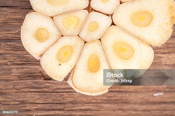 Garlic Cross Section Studio Shoot Stock Photo - Download Image Now - Garlic, Wound, Clean