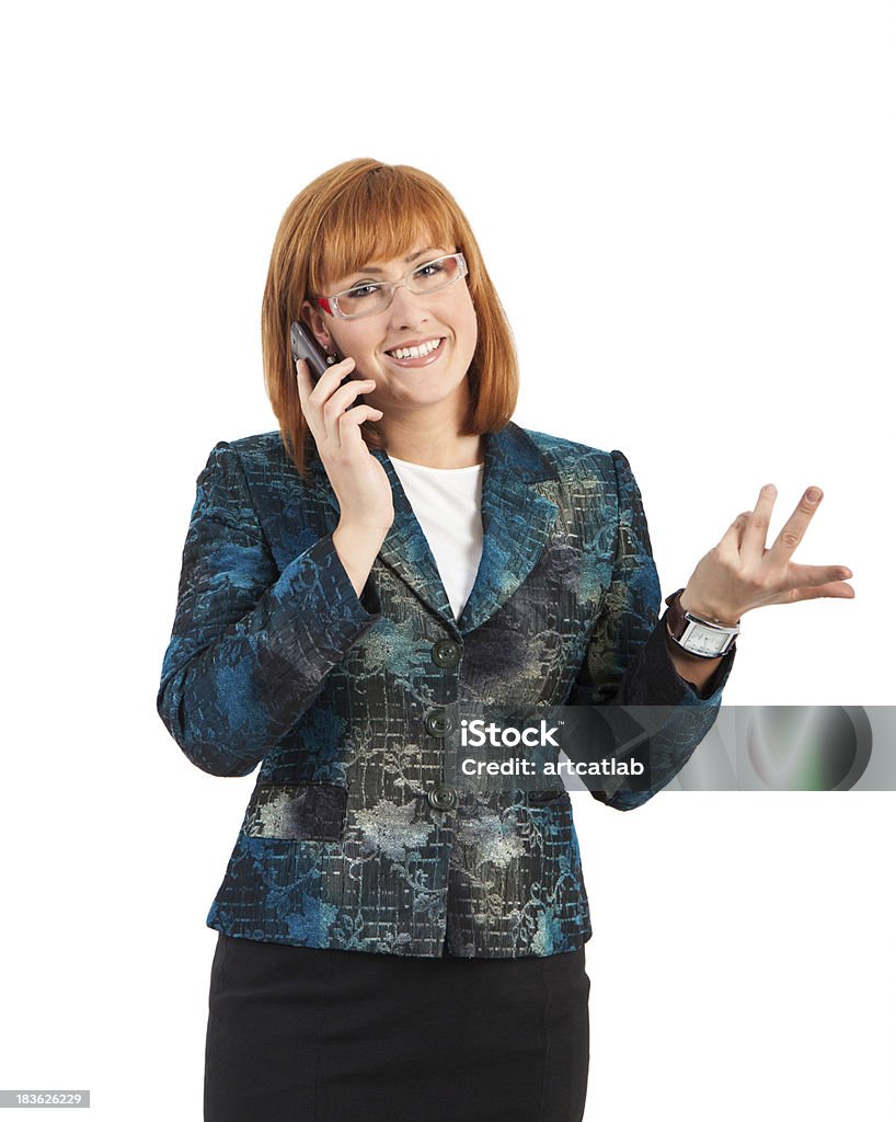 Mulher de negócios com telefone - Foto de stock de 20-24 Anos royalty-free