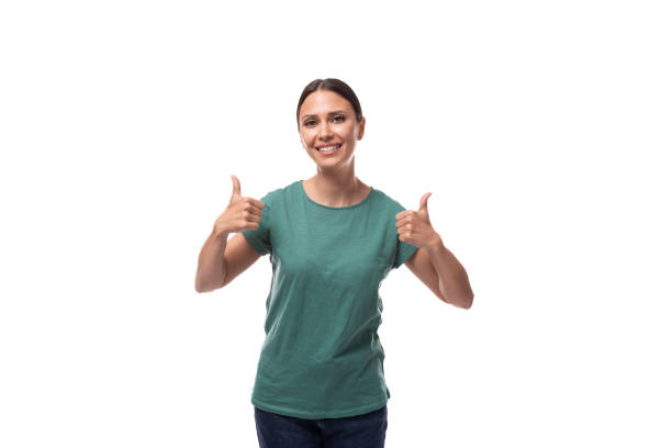 istock young brunette woman feels confident and successful 1836265288