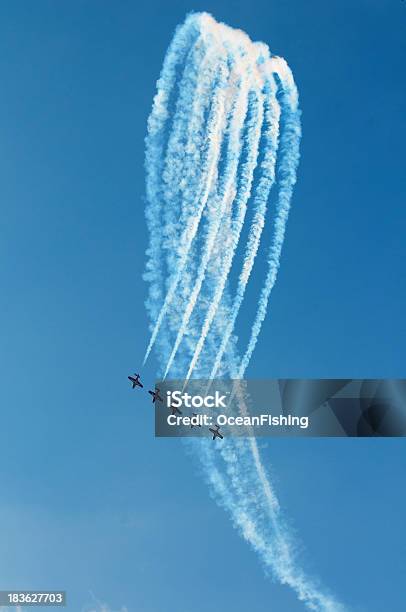 The Canadian Snowbirds Demo Team In Flight Stock Image Stock Photo - Download Image Now