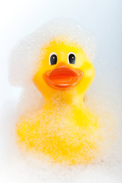 istock Rubber duck in the bath tub 183628709