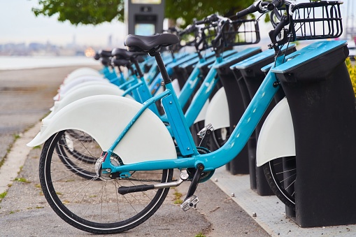Bicycle rental in the center of Istanbul. Bicycle sharing. Bicycle rental app. Rent bikes