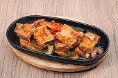 Hotplate  tofu with scallion