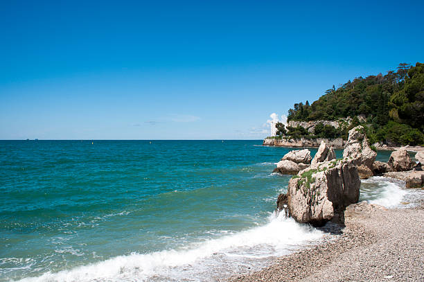 Sea landscape in Italy. Castello Miramare.