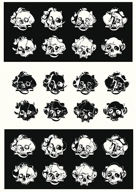 Vector illustration of sculs