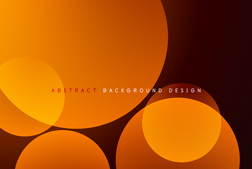 Abstract tech circles vector background, technology digital bubbles
