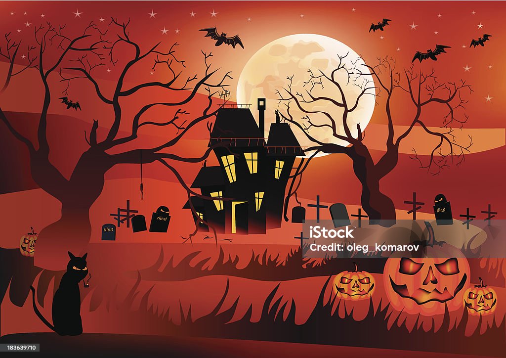 Halloween - Vetor de Assustador royalty-free