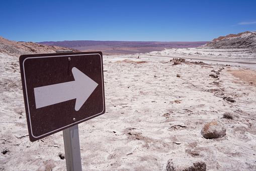 Dead end sign in the desert.