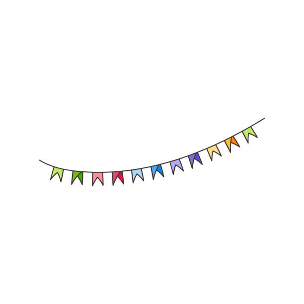 istock Colorful party flags decorated at parties, gatherings, celebrations. 1836408268