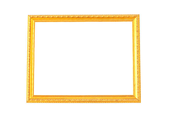 istock old antique golden frame isolated on white background 183641683