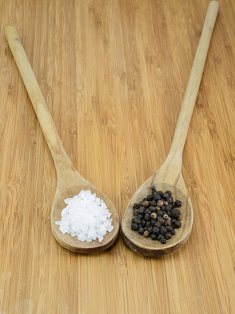 istock Sea Salt and Pepper in Wooden Spoons 183641885