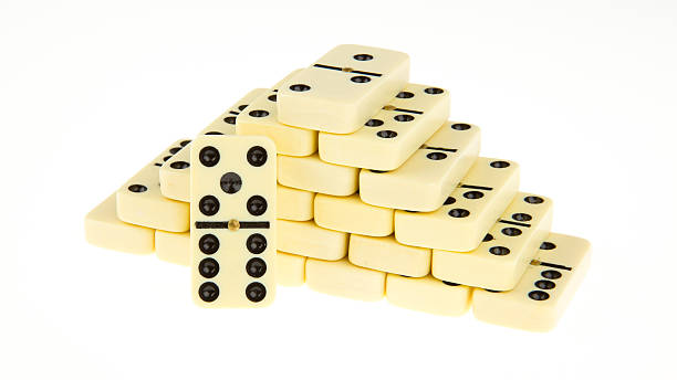 istock Stacks of dominoes 183641917