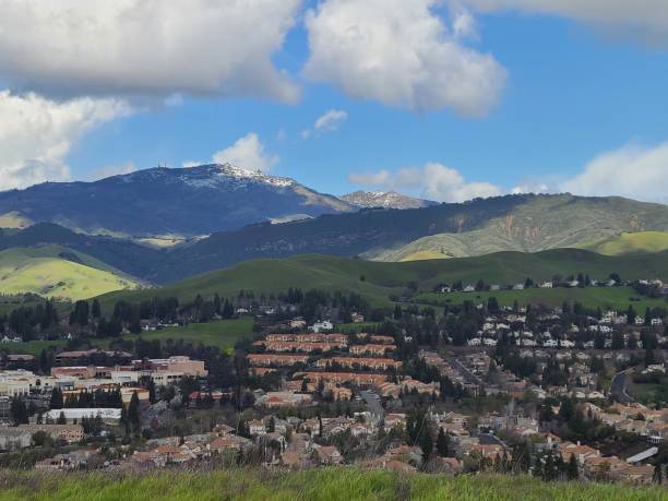 istock Snowcapped Mt Diablo from Diablo valley, San Ramon, California 1836429086