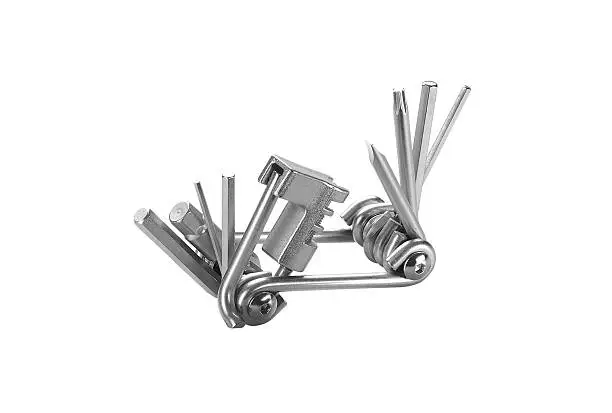 Steel pliers folding multi tool opened isolated
