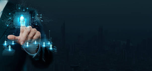 istock Businessman touching the brain working of development in the field of Artificial Intelligence (AI) and innovation on technology and future trends in business and science. 1836451929
