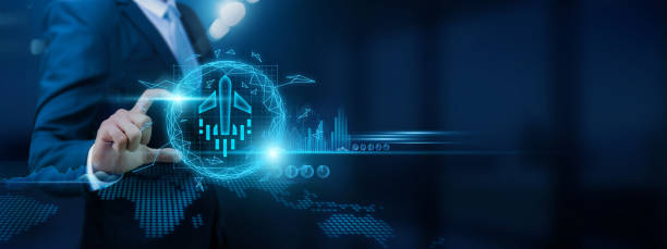 istock Aerospace professional analyzing aerospace data graph, Aerospace investment and calculating aerospace data for aerospace growth target. 1836470936
