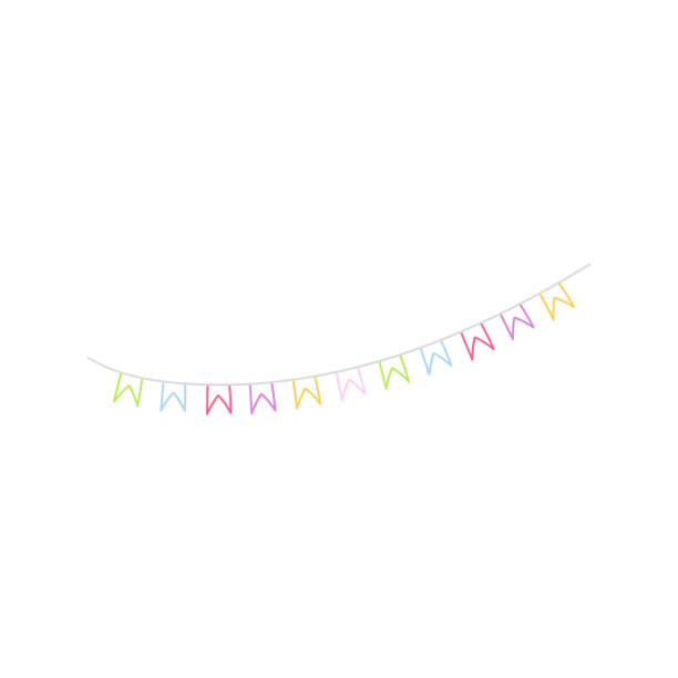 istock Colorful party flags decorated at parties, gatherings, celebrations. 1836473703